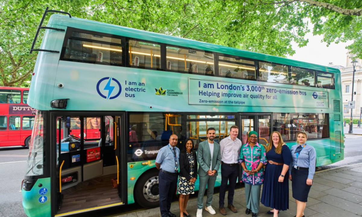 Londres supera los 3.000 autobuses eléctricos