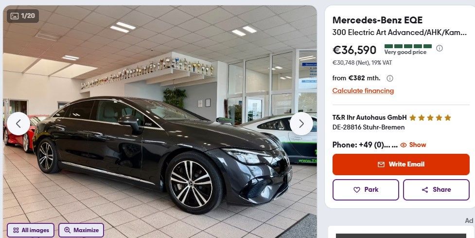 El Mercedes EQE es uno de los mayores chollos del mercado si buscas lujo y autonomía