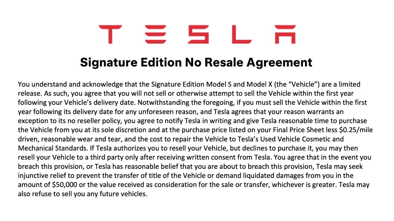 Tesla contra especuladores model s x ultima edicion signature