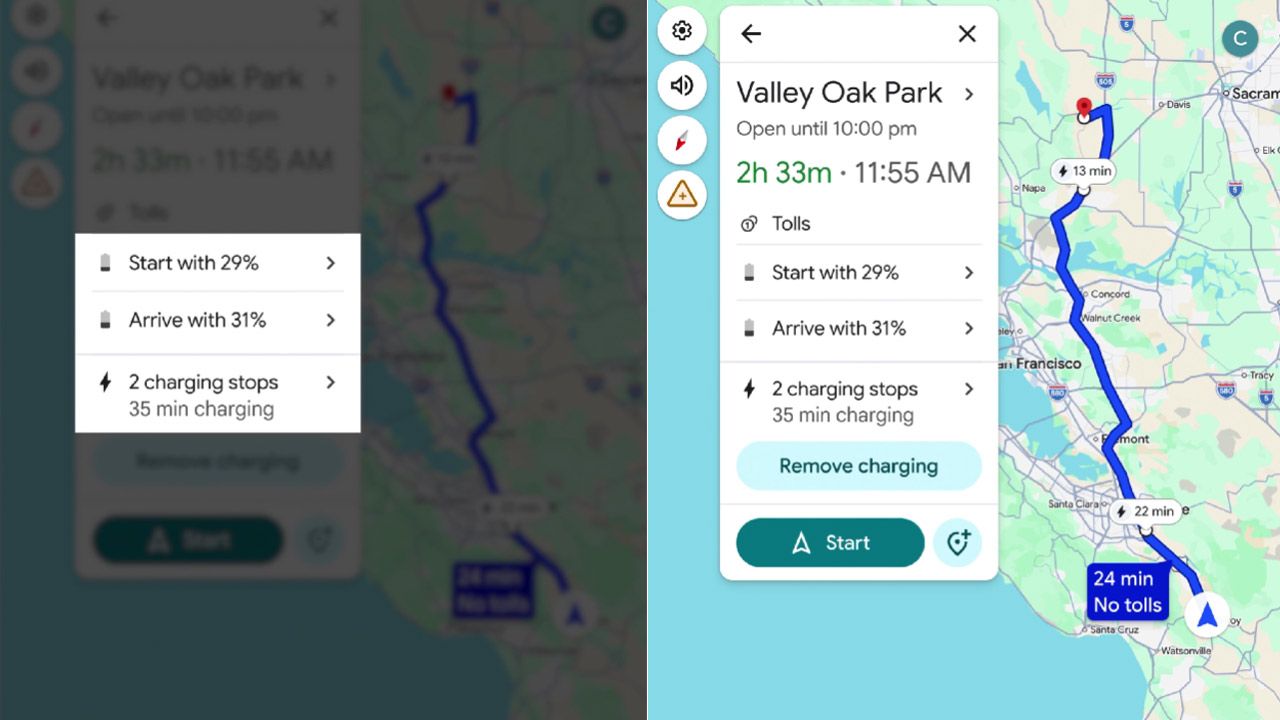 Google utiliza la IA para copiar a Tesla: así planifica ahora Maps tus viajes en coche eléctrico