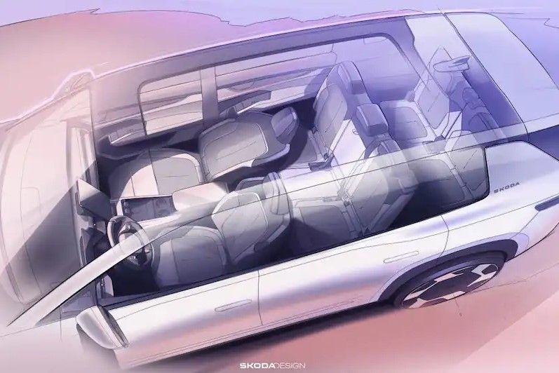 El Skoda Peaq deja ver su interior antes de su presentación: más grande que el Enyaq y con hasta siete plazas
