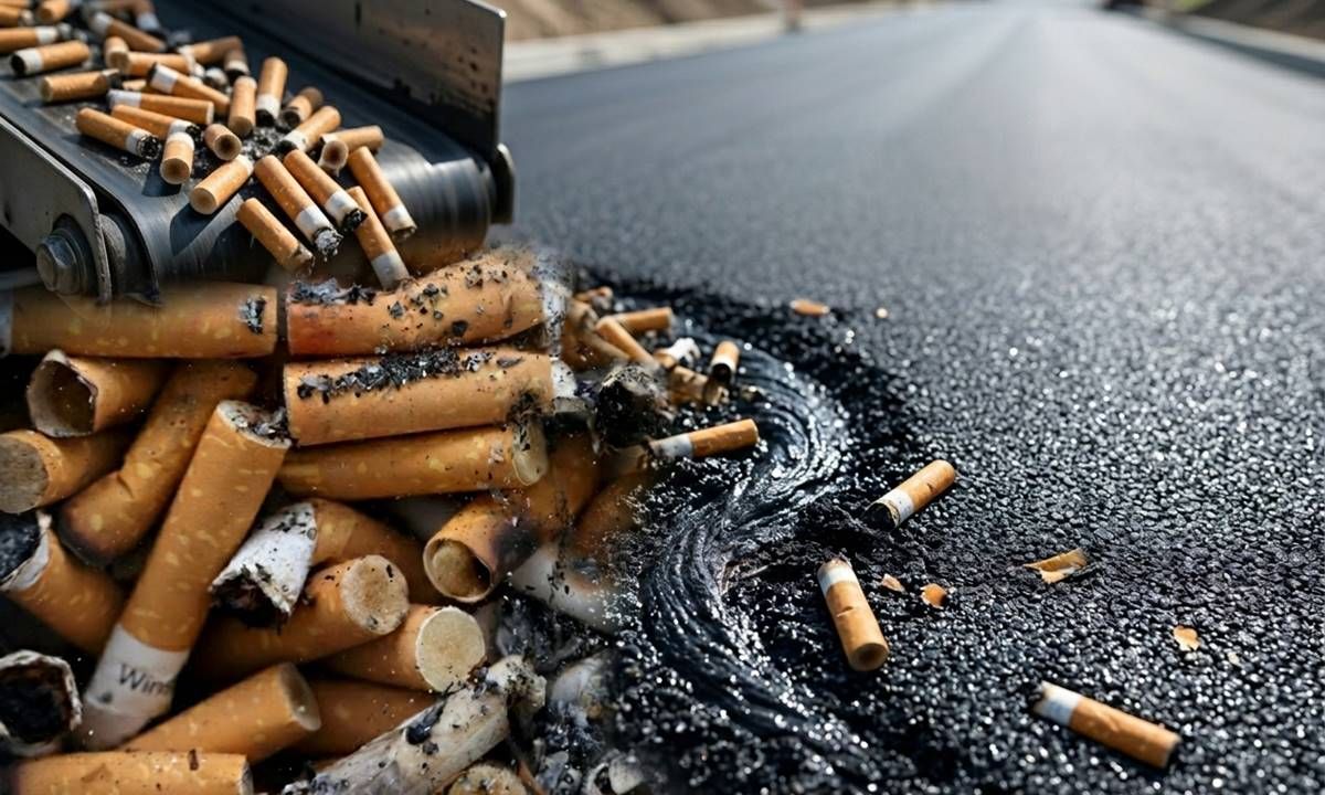 Colillas de cigarrillo: un desarrollo hispano-francés puede hacer el asfalto más resistente