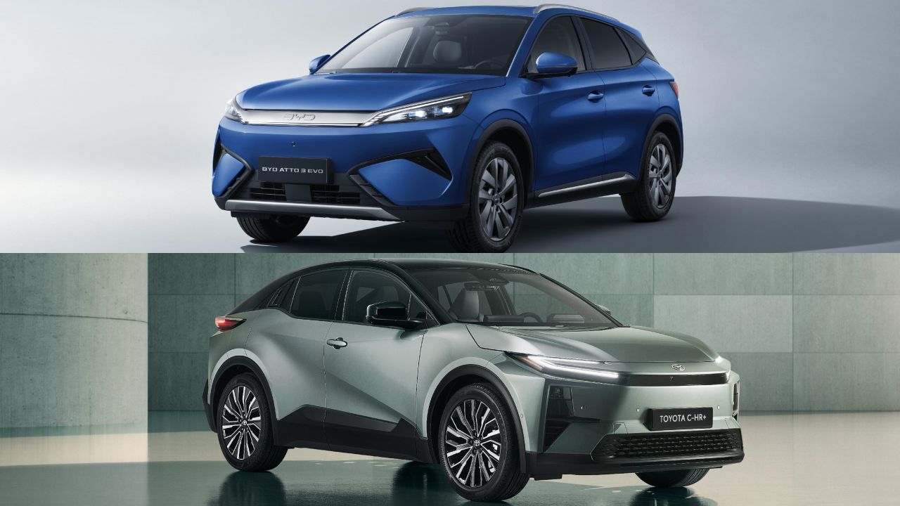 BYD Atto 3 EVO vs Toyota C-HR+. ¿Qué SUV compacto eléctrico es mejor compra?
