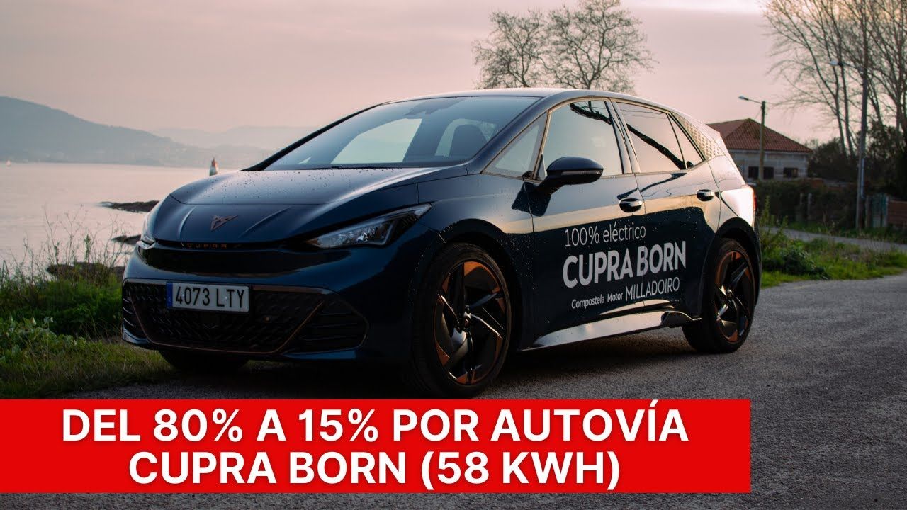 Prueba del 80 al 15 por autovía del Cupra Born