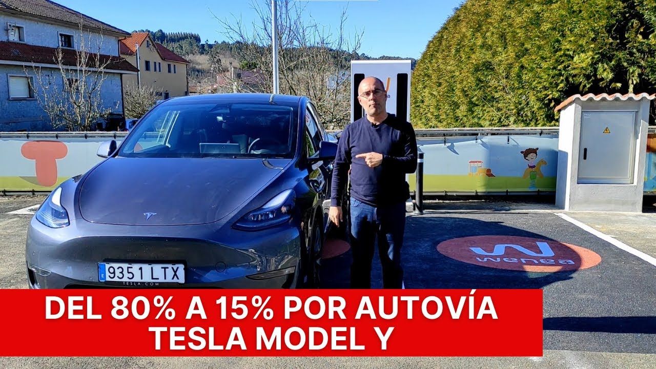 Prueba de autonomía entre el 80 y el 15 con el Tesla Model Y