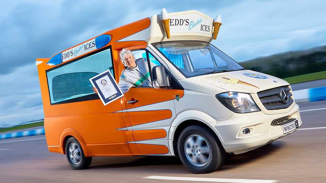 Edd China desarrolla la furgoneta eléctrica de helados más rápida del mundo