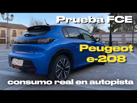 Peugeot e-208. 100 km a 120 kmh en autopista para comprobar su autonomía. Freeway range test 75 MPH