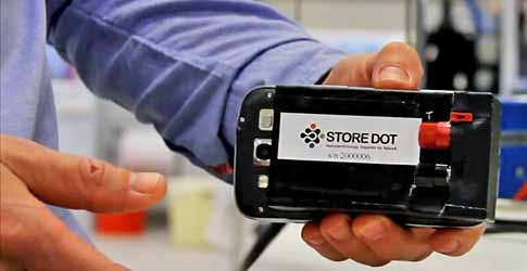 StoreDot. La batería capaz de recargarse en 5 minutos no llegará hasta 2022